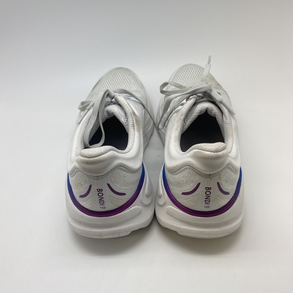 Hoka One One Sneakers Womens 10.5 B Bondi 9 1162012 CYWH White Running Shoes - Picture 4 of 13